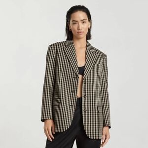 Everlane Black and Tan The 80's Blazer Size 4